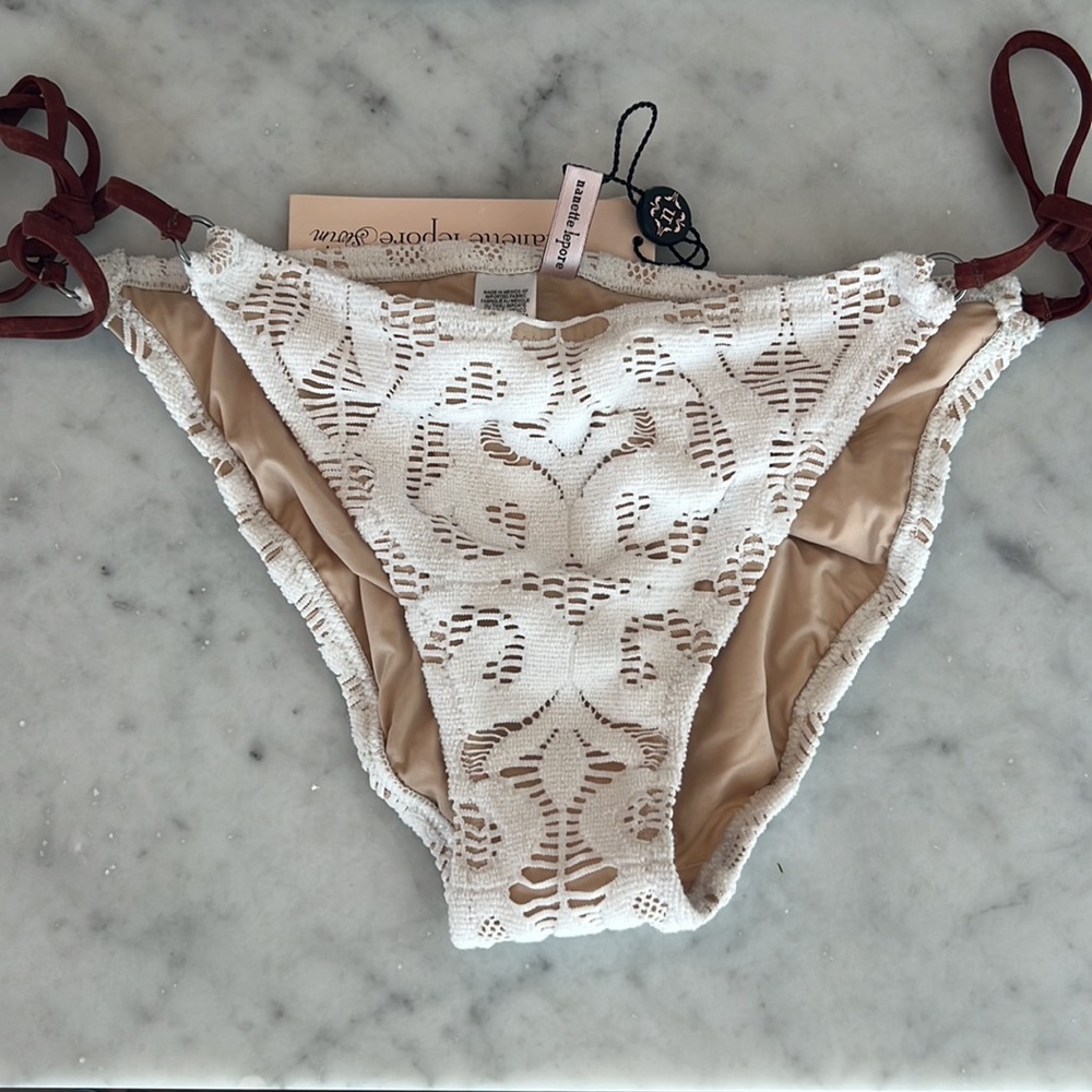 Nanette Lepore Coachella Valley crochet bikini top XS and bottom size small - Picture 3 of 8